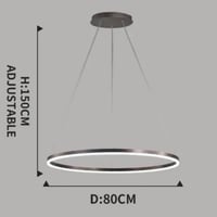 نجف علاقي حلقه مقاس 80 سم ليد ثلاث اضاءات متوفر بل...