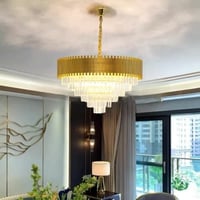 ثريا كرستال ذهبي مقاسين