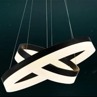 نجف علاقي ليد اسود ثلاث اضاءات حلقات باشكال متعدده