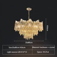 ثريا كريستال فاخرة – تصميم دائري ومستطيل بعدة مقاس...