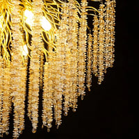 ثريات كرستال دائري شكل عقود الفل شفاف مع عسلي بتصم...