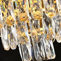 ثريا كرستال دائري ذهبي بتصميم جديد بعده مقاسات