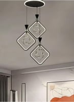 ثريات مودرن علاقي ليد ثلاثي اسود 3 اضاءات