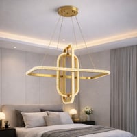 نجف ليد عصري ثلاثي الإنارة بريموت – لون ذهبي – مقا...