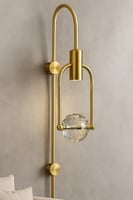 أبليك جداري بتصميم فاخر – إطار ذهبي وكريستالة شفاف...