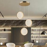 ثريا علاقي ليد ثلاثي ذهبي مودرن بثلاث اضاءات 36 وا...