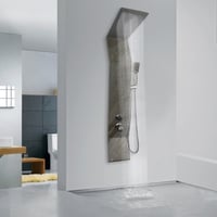 شاور جداري استيل رمادي