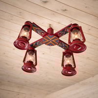 ثريا تراثية بأربع فوانيس – تصميم شعبي بلمسة فنية م...