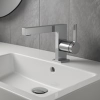 خلاط مغسلة مطبخ مودرن بتصميم مستطيل - لون كروم لام...