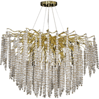 ثريات كرستال دائري شكل عقود الفل شفاف مع عسلي بتصم...