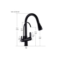 خلاط مطبخ سحاب مع خلاط تحليه اتوماتيك اسود مطفي