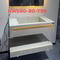 مغسلة بورسلان فاخرة مع مرآة LED – تصميم عصري مقاس...