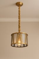 علاقي سقف فاخرة بتصميم ذهبي عصري – قاعدة لمبة E27...