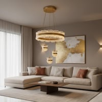 علاقي ليد ذهبي مودرن بتصميم عصري أنيق – مقاس 50 سم...