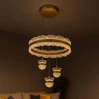 علاقي ليد ذهبي مودرن بتصميم عصري أنيق – مقاس 50 سم...