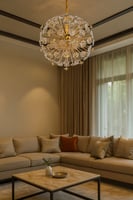 ثرياء علاقي كرستال كروي تصميم جديد مقاس 45 سم