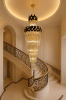 ثريا شلال تصميم حديث عصري شكل عقال ذهبي مناسب لقبب...