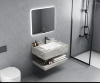 مغاسل رخام رصاصي قطعتين حوض وحوضين بعدة مقاسات