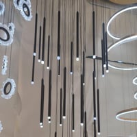 ثريا ليد اسود بثلاث اضاءات لقبب المنازل والصالات ا...