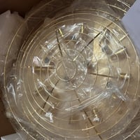 ثريا لطش كريستال اطار ذهبي مقاسين