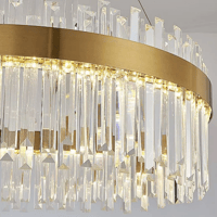 ثريا مودرن ذهبي ب 3 إضاءات متعددة قطر 60 سم بتصميم...