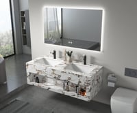 مغاسل رخام ابيض حوض وحوضين بعددة مقاسات