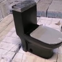 كرسي حمام افرنجي اسود مطفي مقاس 25 سم