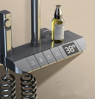 خلاط دش شاور كامل الومينيوم بشاشه رقمية اسود مطفي