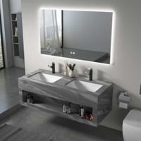 مغاسل رخام رصاصي حوض وحوضين بعدة مقاسات