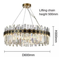 ثريا كرستال بتصميم أنيق قطر 60 سم