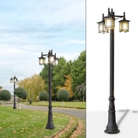 فانوس عمود حديقة ثلاثي مقاس 2.23 متر