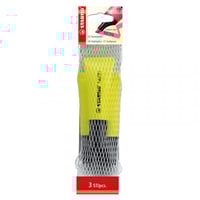 ستابيلو- مظهرات نيون 3 حبات مع حافظة شبك- لون أصفر