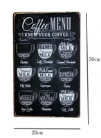 لوحة كوفي معدنية لركن القهوة مقاس 30*20