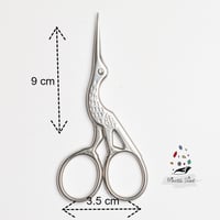 204 - مقص طائر اللقلق - لون فضي