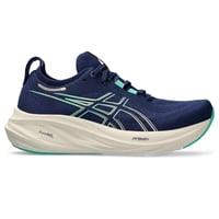 ASICS GEL-NIMBUS 26 Navy Blue with cream and green