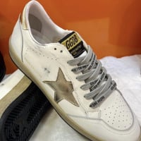 Golden goose Superstar distressed lace-up sneakers