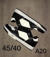 Black, White and Beige Smooth Calfskin with White...