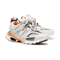 BALENCIAGA TRACK WHITE & ORANGE logo-detailed mesh...