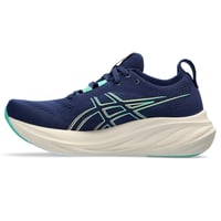 ASICS GEL-NIMBUS 26 Navy Blue with cream and green