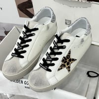 Golden goose Superstar distressed lace-up sneakers