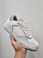 White and Gray Smooth Calfskin with White Dior Obl...