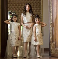 تنوره وتوب كريمي 3D