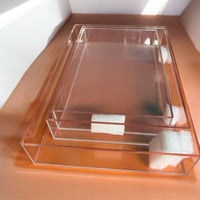 استاند اكريلك مستطيل مستورد - طقم ثلاث قطع