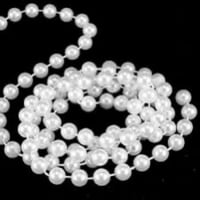 خرز لؤلؤي ابيض بخيط لفة