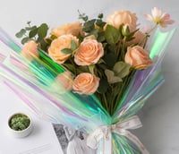 ورق تغليف باقة بلاستك ساده الوان