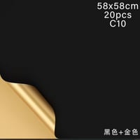 تغليف ورد بلاستك وجهين الوان داخلي ذهبي