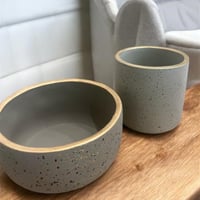 فازه دائريه كبيره سيراميك رمادي