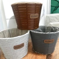 سلة تخزين خوص سطل