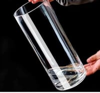 فازة شفاف اسطواني مقاسات