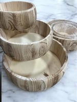 استاند هدايا خشب دائري طقم 3 قطع